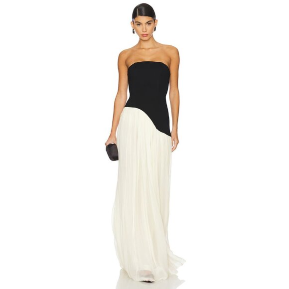 Lovers + Friends Dresses & Skirts - Lovers + Friends Alice Strapless Black/White Gown Small